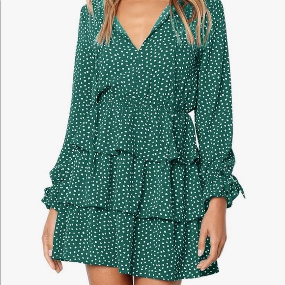 Vici Dresses & Skirts - Ruffle polka-dot Dress